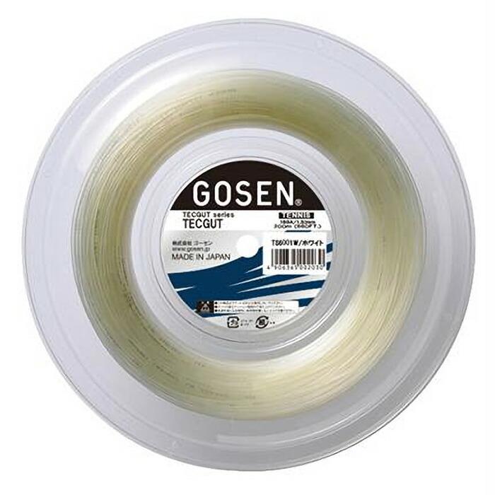 硬式 長さ120m 太さ1.30mm ゴーセン メンズ レディース テックガット16 テニス用品 硬式テニスガット ロール ホワイト 白 送料無料 GOSEN TS6001W GOSEN（ゴーセン） 硬式 長さ120m 太さ1.30mm メンズ レディース