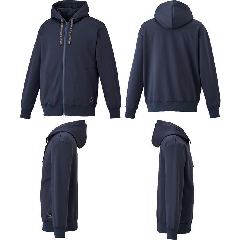 GOSEN（ゴーセン） メンズ レディース 裏起毛ストレッチジップアップ