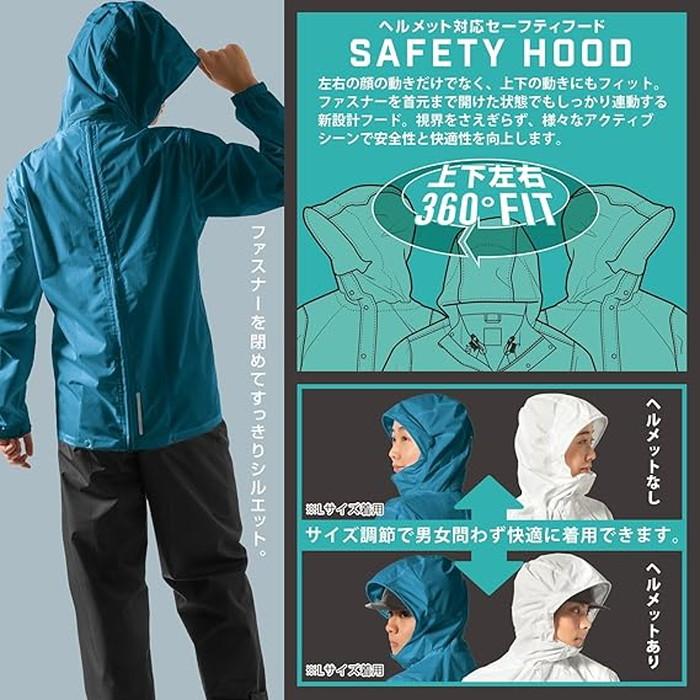 上下セット マック メンズ パノラマバッグインレインスーツ AS-5140