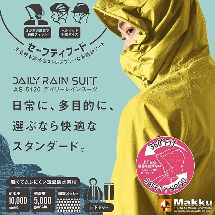Makku（マック） 上下セット メンズ デイリー レインスーツ カッパ