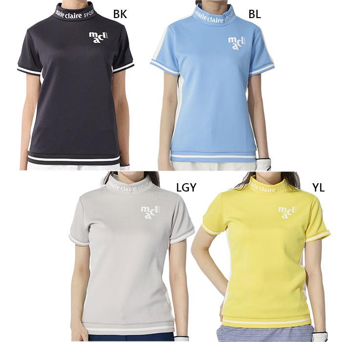 Marie Claire（マリ クレール） レディース 半袖モックネックシャツ