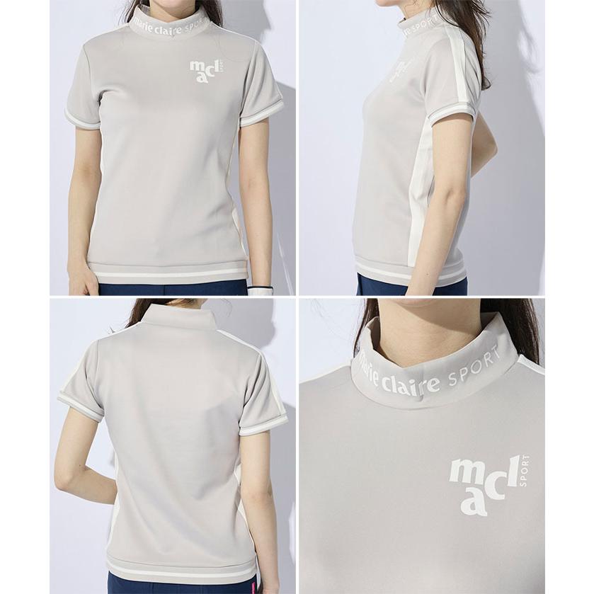 Marie Claire（マリ クレール） レディース 半袖モックネックシャツ