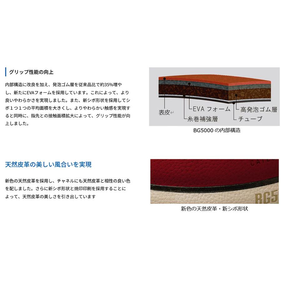 モルテン メンズ レディース BG5000 公式試合球 バスケットボール FIBA主催国際大会 公式試合球 7号球 7号 屋内 B7G5000_5