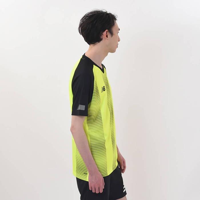 新作入荷 ニューバランス メンズ ストライプ Striped ゲームショートスリーブシャツ サッカーウェア フットサルウェア 半袖 トップス Emt9008 Babylonrooftop Com Au
