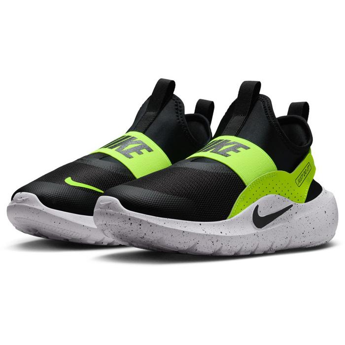 Nike ランニングシューズ ブラック/グリーン NIKE（ナイキ） レディース ジュニア フレックス ランナー 4 GS