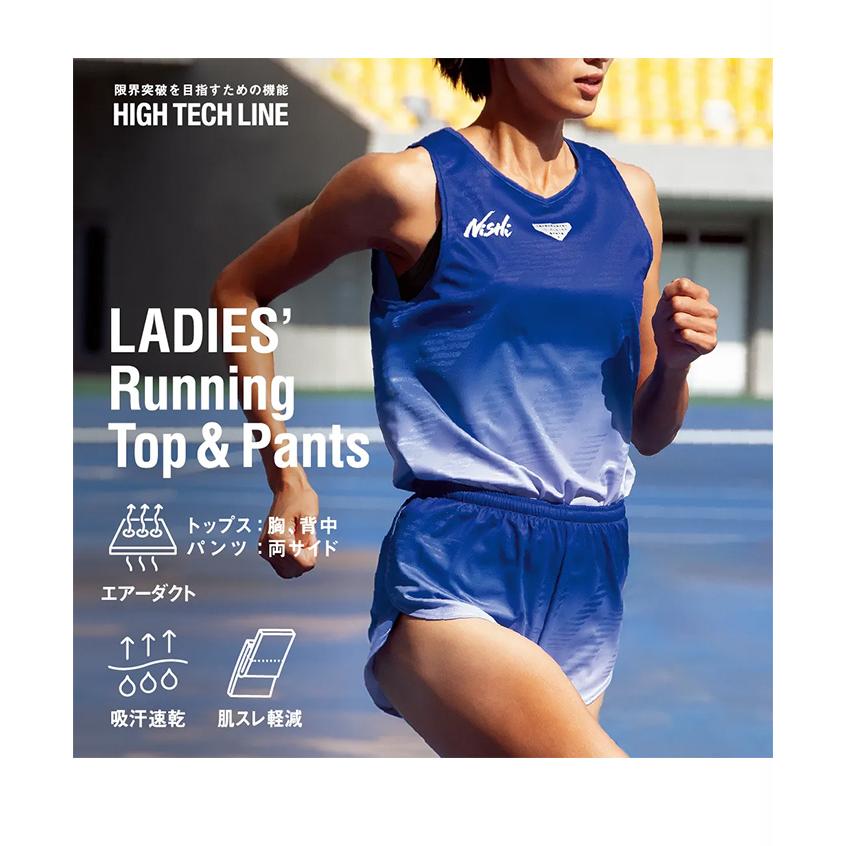 ウォーキング・ランニングウェア onajihoshi3424 ニシ・スポーツ レディース ジャカードレーシングランニングパンツ