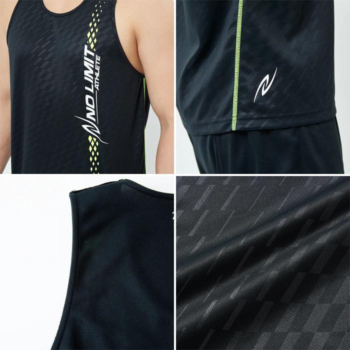 NOPAIN NO GAINトレーニングウェア3点セット ニシ・スポーツ メンズ レディース UV CUT エンボスプラクティスタンク