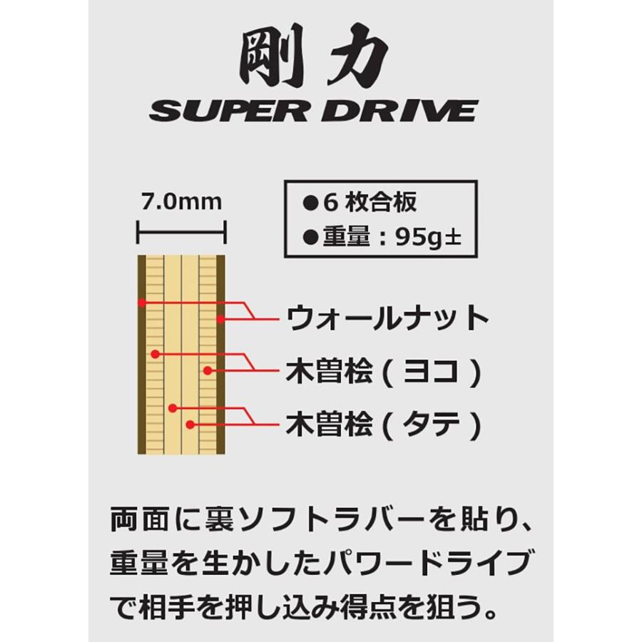 ニッタク メンズ レディース 剛力スーパードライブ GORIKI SUPER DRIVE 卓球 シェークハンドラケット 攻撃用 NE-6127