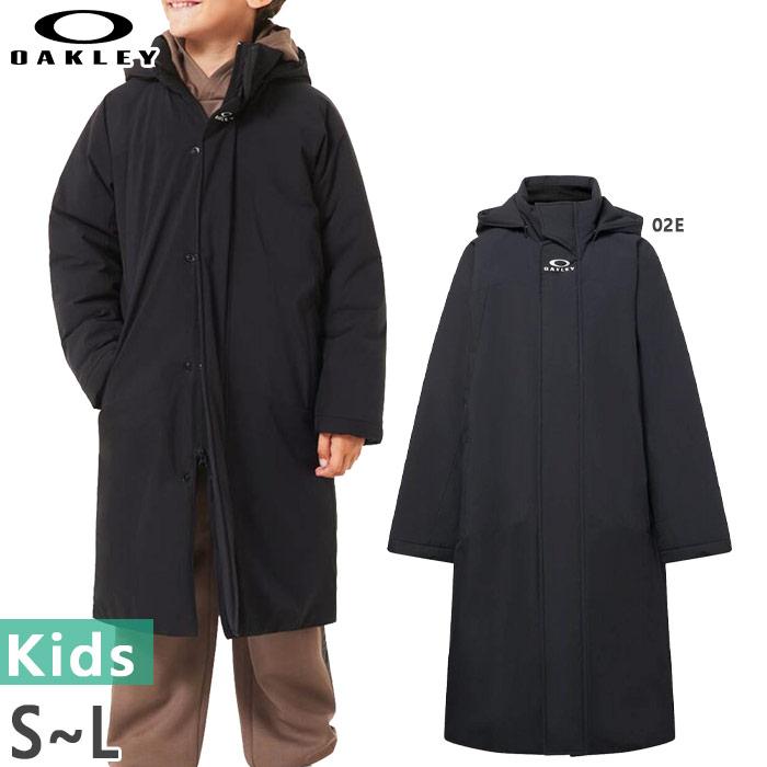 オークリーOAKLEY ジュニアベンチコート 黒 楽天市場】オークリー ベンチコート ジュニア キッズ 120-160cm ロング