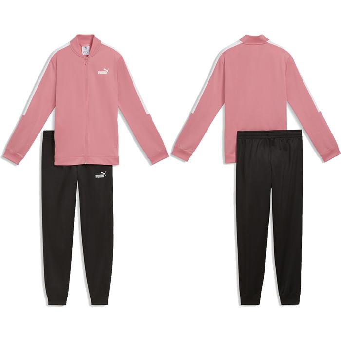 PUMA ジャージ セットアップ ピンク　M PUMA（プーマ） 上下セット ジュニア キッズ ポリ ベースボール スーツ