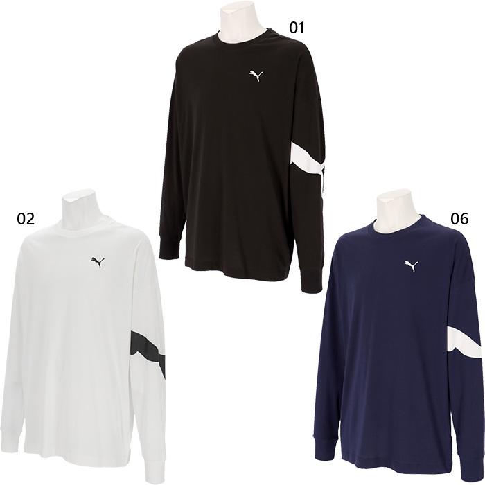 PUMA（プーマ） メンズ LS コットン オーバーサイズド Tシャツ 長袖T