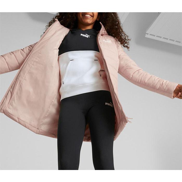 プーマ PUMA ESS パデッド コート ジュニア キッズ 子供 ジャケット アウター 上着 伸縮性 裏地フリース 保温 防寒 高機能 練習 トレーニング 部活 クラブ チーム  672677 01 PUMA（プーマ） ジュニア キッズ ESS パデッド コート アウター