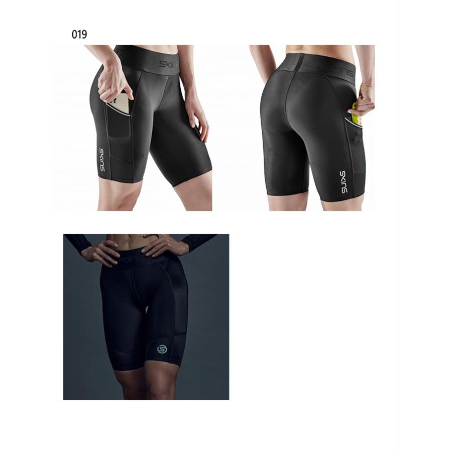 スキンズ レディース SERIES-3 ハーフタイツ アンダーウェア スポーツインナー フィットネス トレーニングウェア ボトムス ブラック 黒 送料無料 skins 18271340 SKINS（スキンズ） レディース SERIES-3 ハーフタイツ アンダーウェア