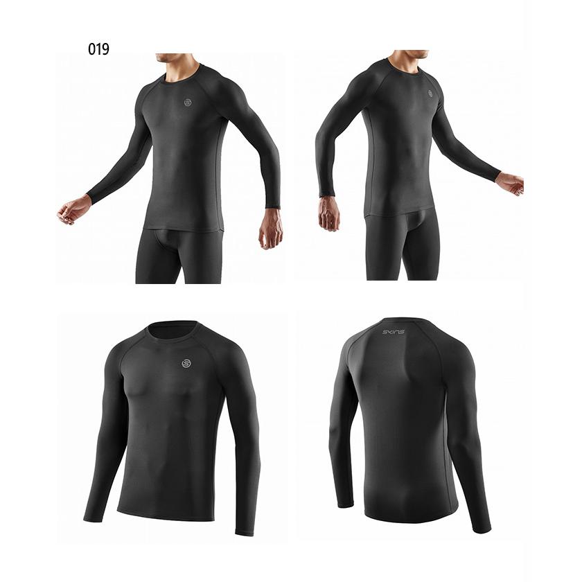 スキンズ メンズ SERIES-3 スリープロングスリーブ アンダーウェア スポーツインナー フィットネス トレーニングウェア トップス 長袖 ブラック 黒 送料無料 skins 18121314 SKINS（スキンズ） メンズ SERIES-3 スリープロングスリーブ アンダー