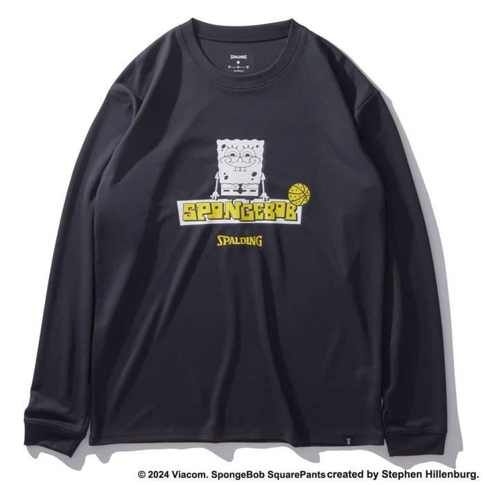 ご購入者様決定[スポンジボブ]ロンT 長袖Tシャツ 黒 トップス ルーム