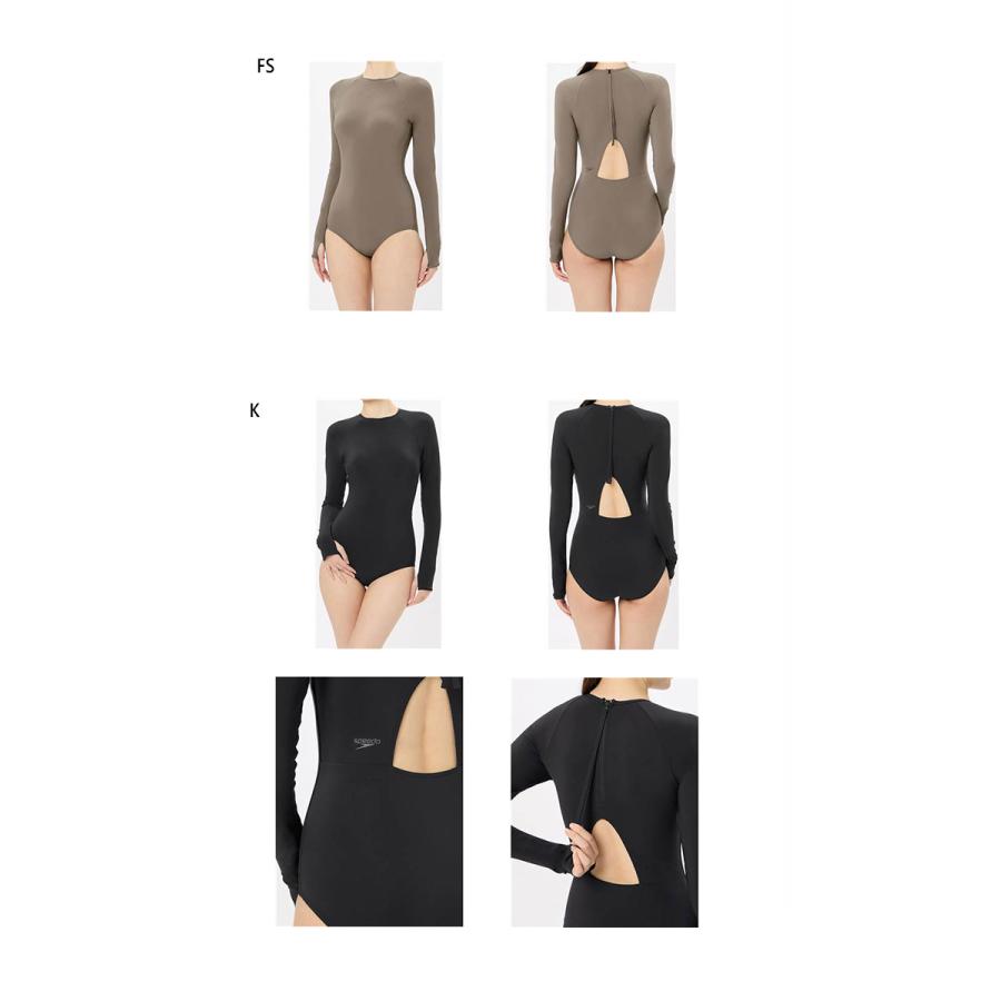 スピード レディース ザ スーツ ロングスリーブ スイムウエア スイミング 水泳 ブラック 黒 ブラウン 茶色 送料無料 speedo SFW02481 speedo（スピード） レディース ザ スーツ ロングスリーブ
