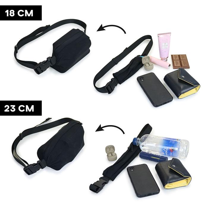 ワックザック メンズ レディース 超伸縮素材 ミニマルボディバッグ