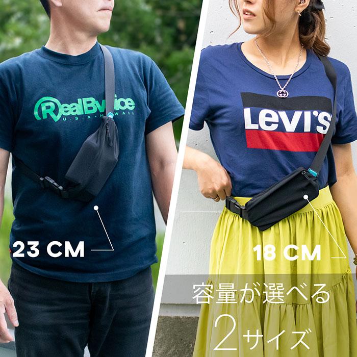 ワックザック メンズ レディース 超伸縮素材 ミニマルボディバッグ