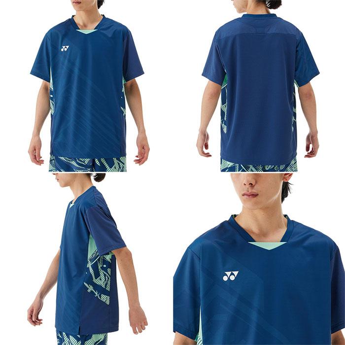 ヨネックス メンズ メンズゲームシャツ テニス バドミントンウェア トップス 半袖 吸汗速乾 UVカット 日本バドミントン協会審査合格品 ブラック 黒 ネイビー レッド 赤 グリーン 緑 送料無料 YONEX 10635 YONEX（ヨネックス） メンズ ゲームシャツ テニス バドミントンウェア