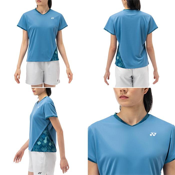 ヨネックス レディース ウィメンズゲームシャツ テニス ウェア 競技 トップス 半袖 UVカット 吸汗速乾 ストレッチ 制電 通気 運動 スポーツ ブルー レッド 青 赤 送料無料 YONEX 20914 YONEX（ヨネックス） レディース ゲームシャツ テニス バドミントン