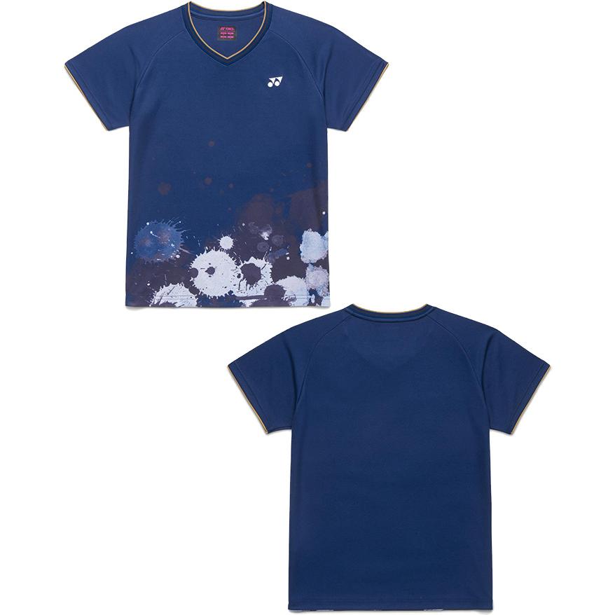 ヨネックス　レディース　Tシャツ　最新デザイン　新品　テニス　紺　花柄　Lサイズ YONEX（ヨネックス） レディース ゲームシャツ テニス バドミントン