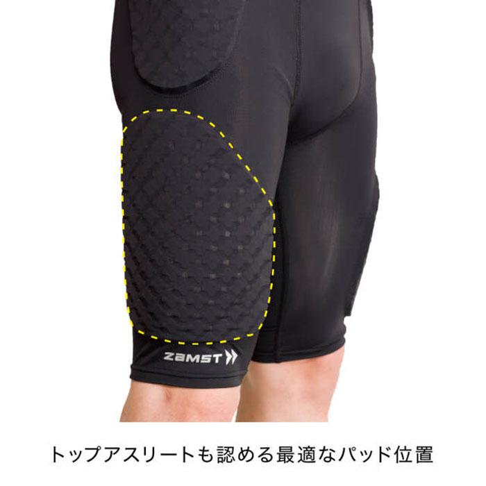 ザムスト メンズ ブレイブパッドショーツ バスケットボールウェア ボトムス アンダーウェア スポーツインナー 9mm厚パッド 388901 388902 388903 388904の画像