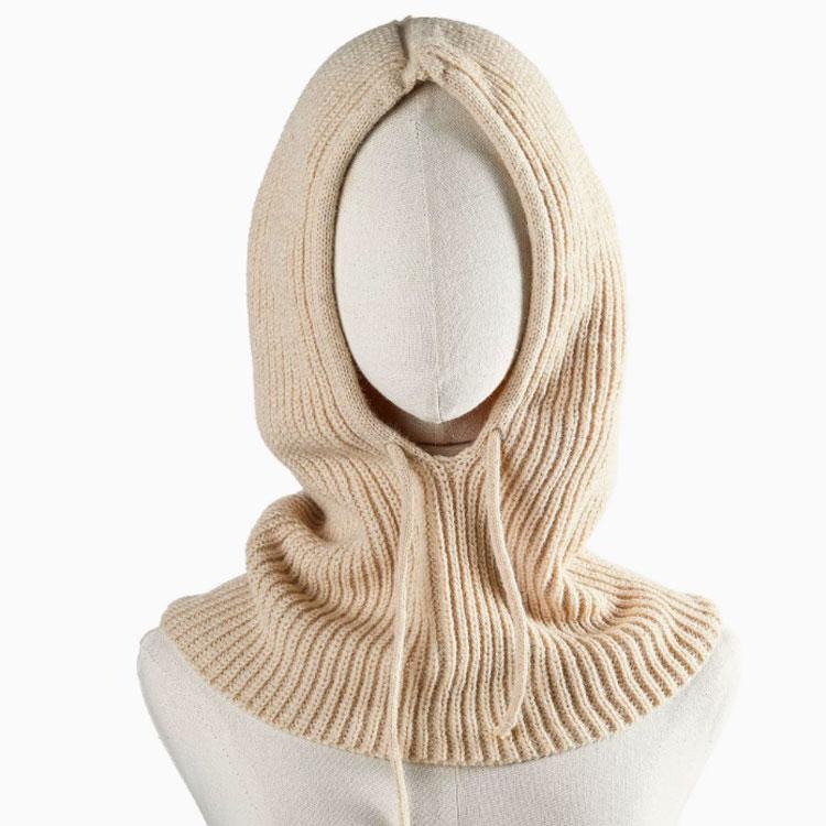 バラクラバ ネックウォーマー フードマフラー ニット マフラー付き