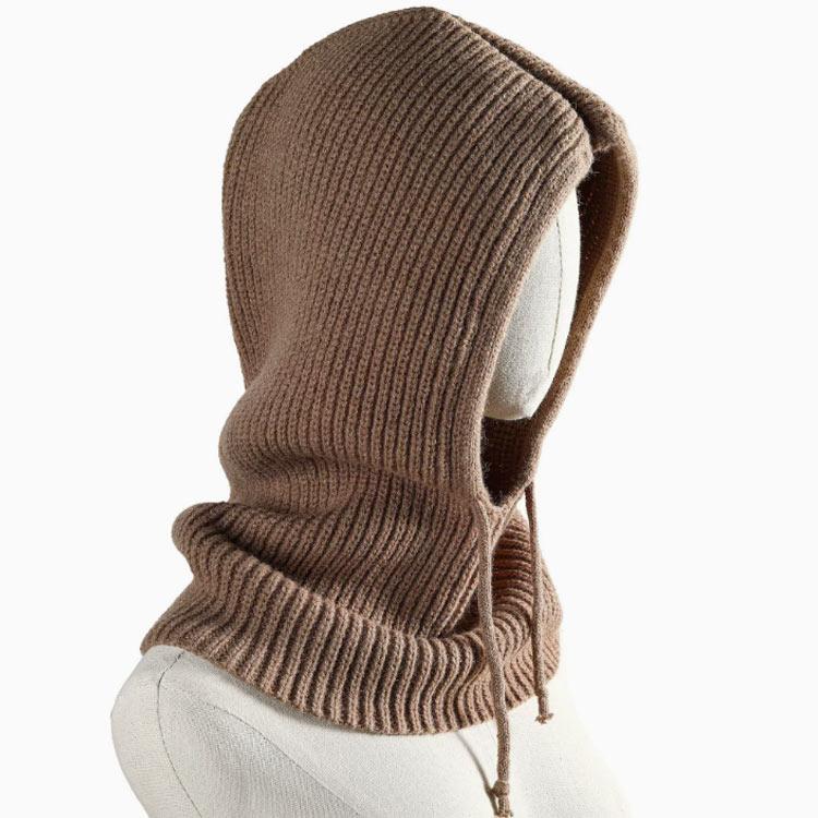 バラクラバ ネックウォーマー フードマフラー ニット マフラー付き