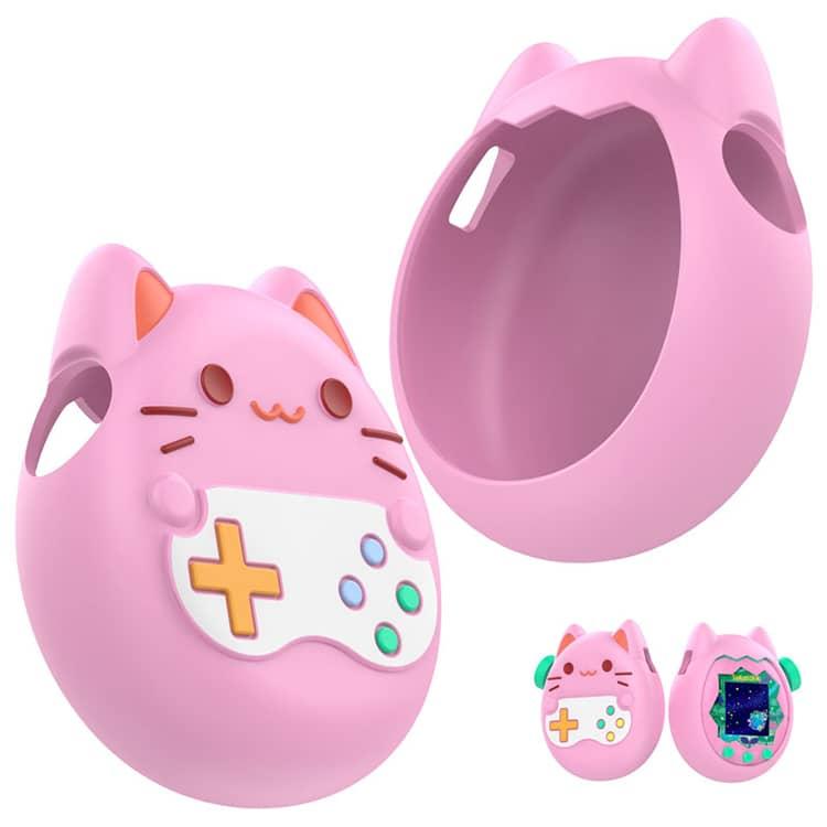 説明書あり たまごっちパラダイス 本体&カバー フォレスト 猫耳 ストラップ付き Paradise Tamagotchi 猫耳 カバー 猫型 全面保護 ピンク 防塵 かわいい