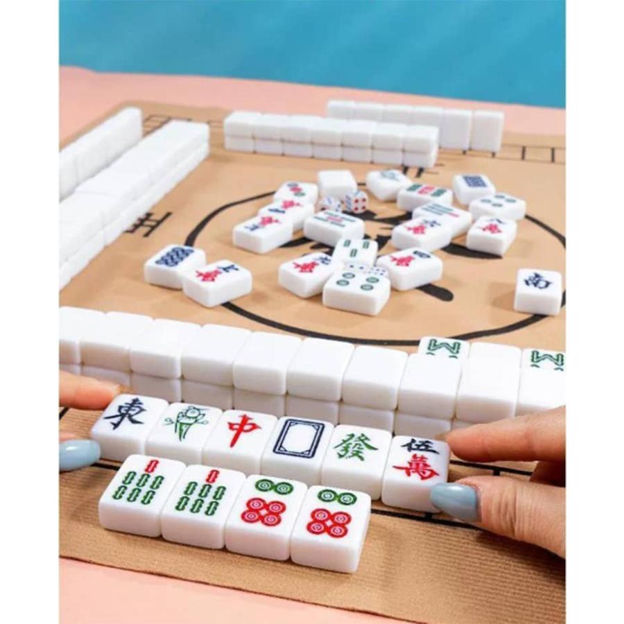 26mm 収納バッグ付き 麻雀牌 24mm 麻雀マット まあじゃん牌 麻雀ゲーム