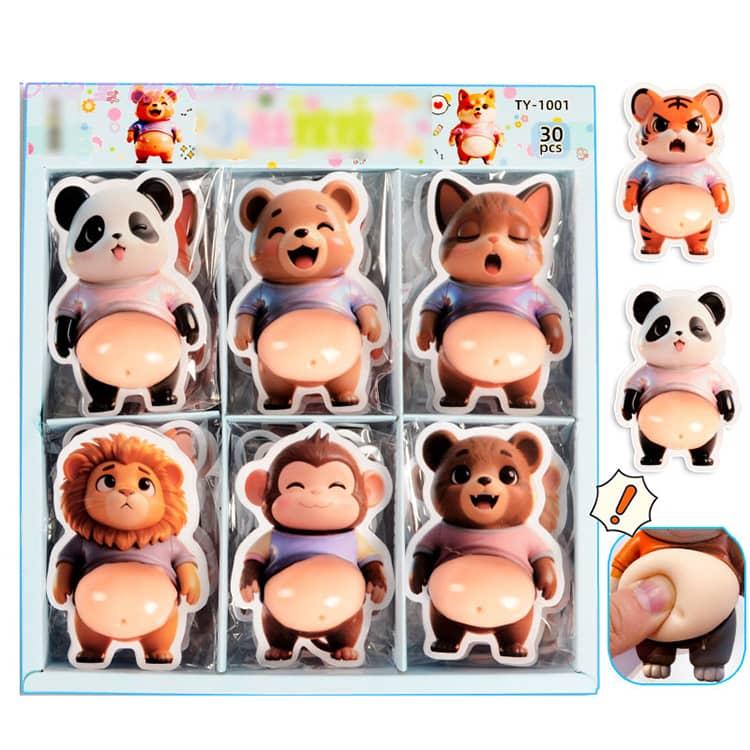 ぷくぷく 30点セット パンダ 3Dお腹 立体シール もちもち ご褒美シール