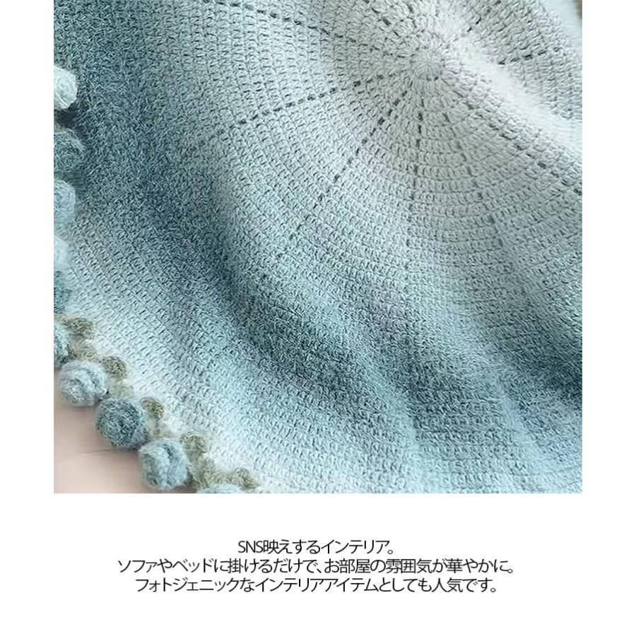 かぎ針編みキット セット 花束ブランケット 100cm 毛糸 未完成品
