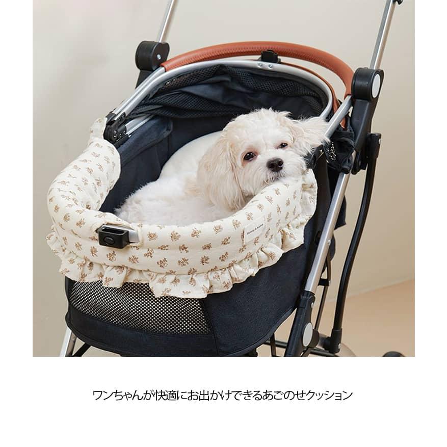 カートアクセサリー クッション フリル ペットカート かわいい 取付