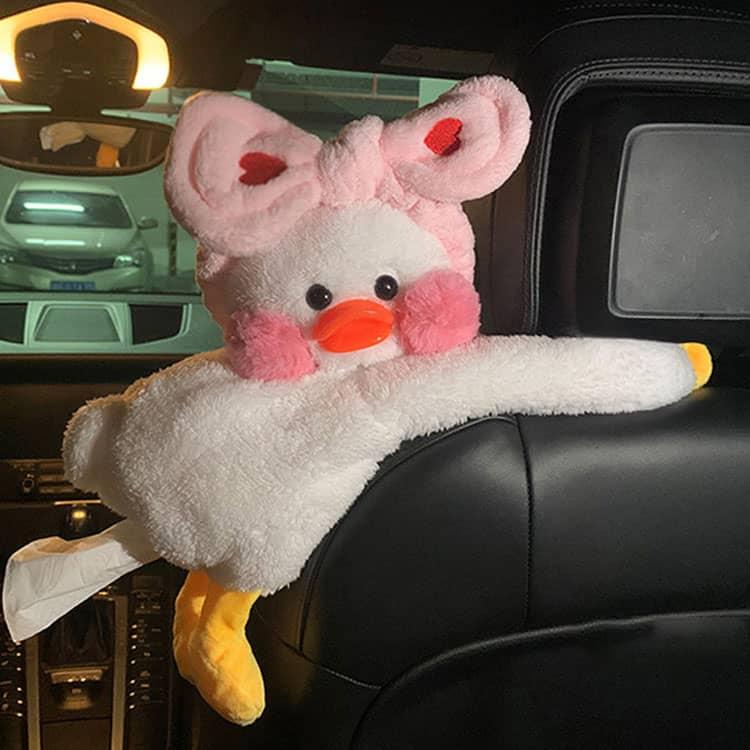 ホルダー ぬいぐるみ 吊るす アヒル 車内 ティッシュケース ティッシュ
