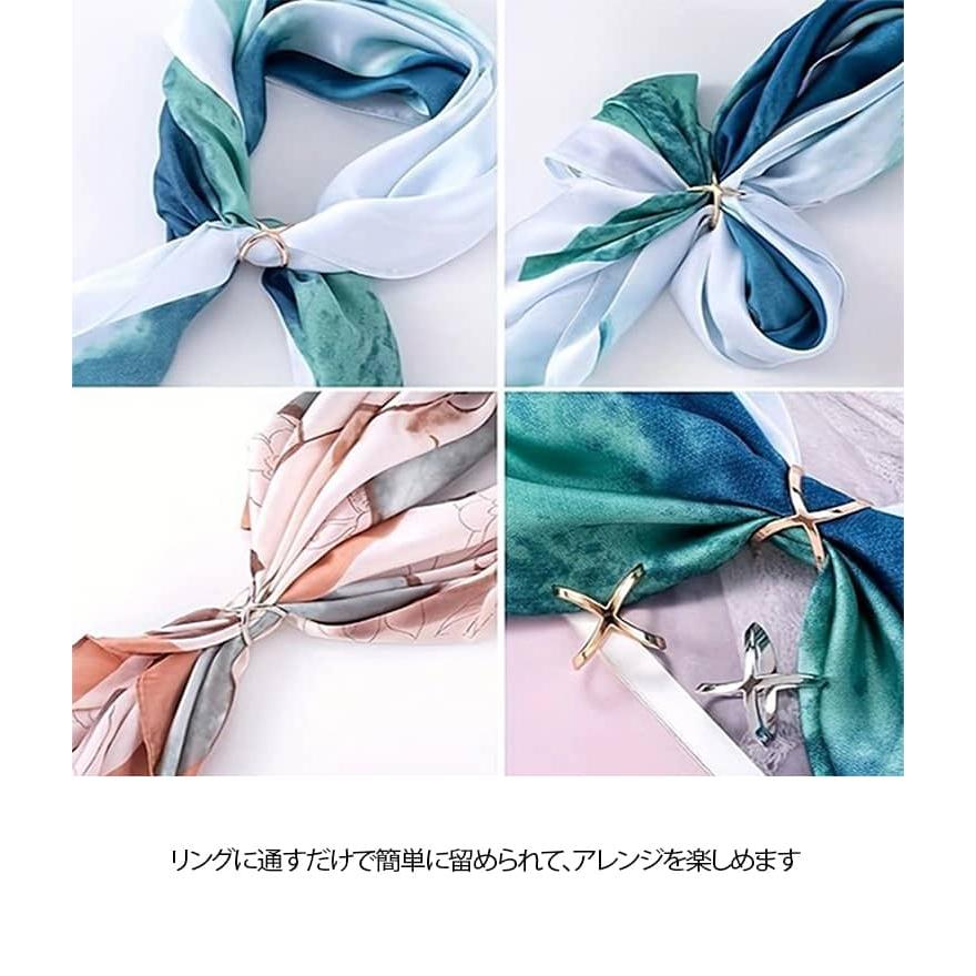 スカーフリング 1.8cm レディース スカーフ留め 6点セット 2.1cm