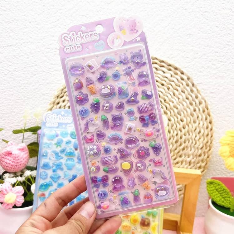 立体シール シール交換 ぷっくり 平成レトロ 流行り オーロラシール 