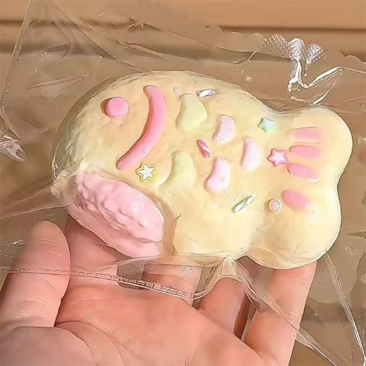 もちもち 水感スクイーズ プリン たい焼き 伸縮スティッキー