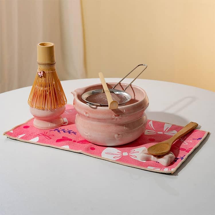 【おちゃづけ】全巻セット 茶器 お点前セット 8点セット かわいい 北欧 茶筌 セット 茶碗 茶筅