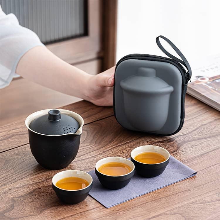 かわいい 中国茶器セット セット 宝瓶 旅行用 湯飲み 茶器セット