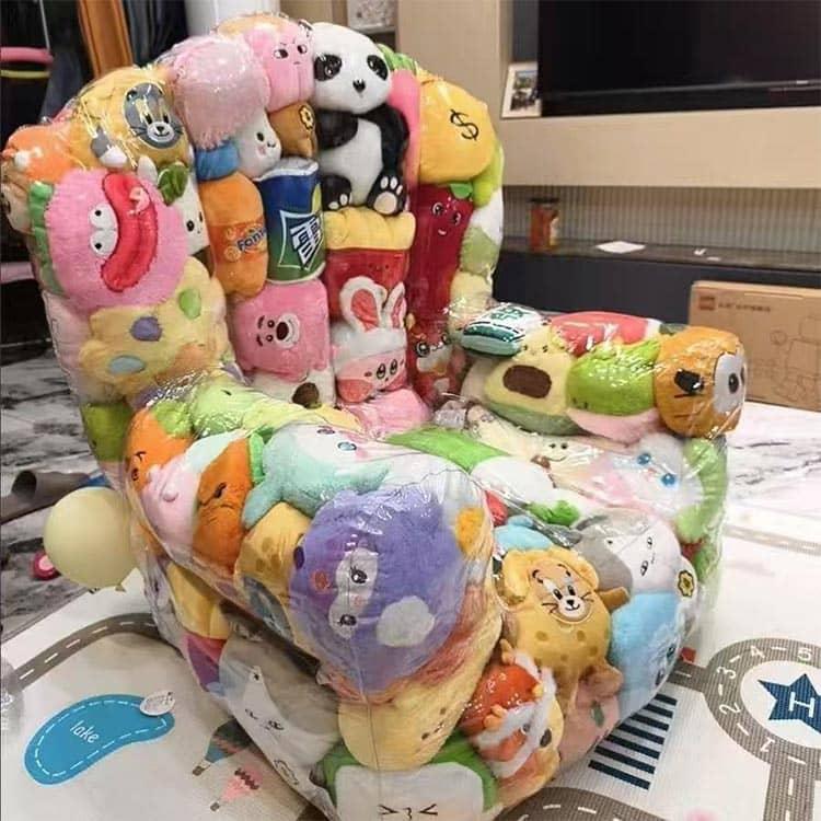 ぬいぐるみ 100*90*95cm ぬいぐるみ収納 収納 キッズ ソファ 背もたれ