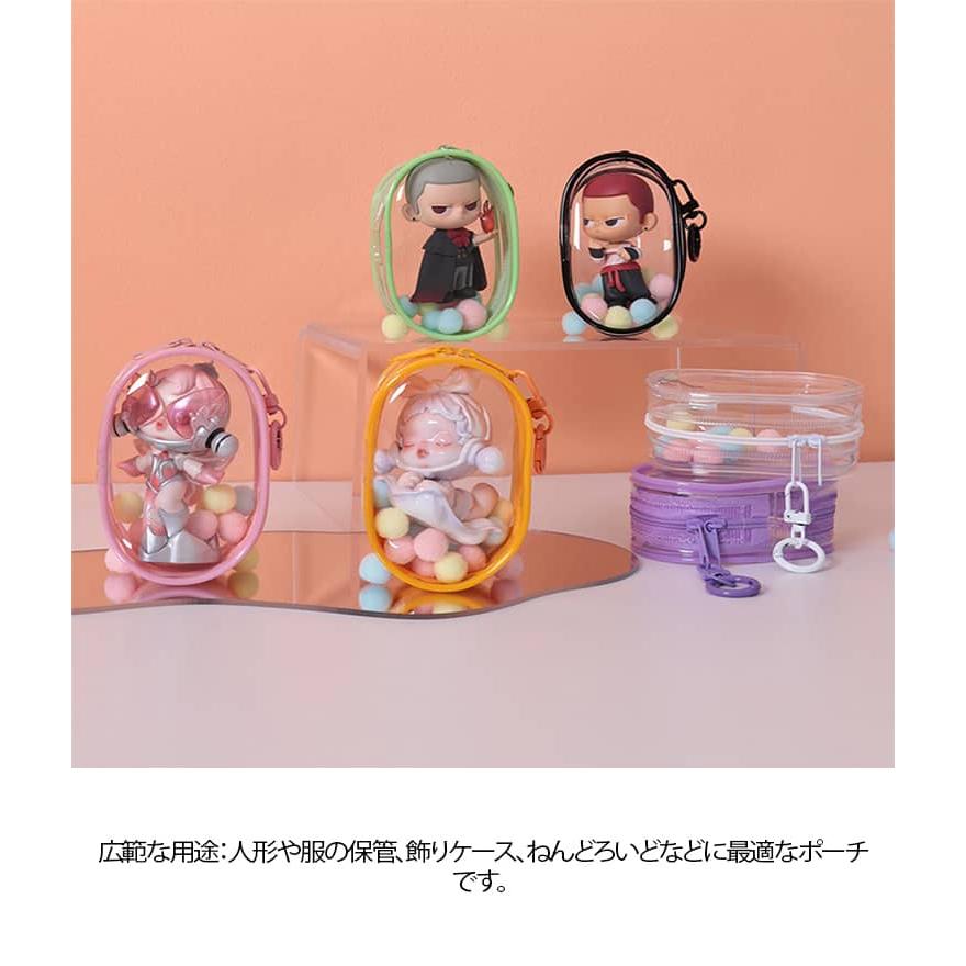 ぬいぐるみポーチ イベント バッグ 10cm 透明 キーホルダー付き 2個