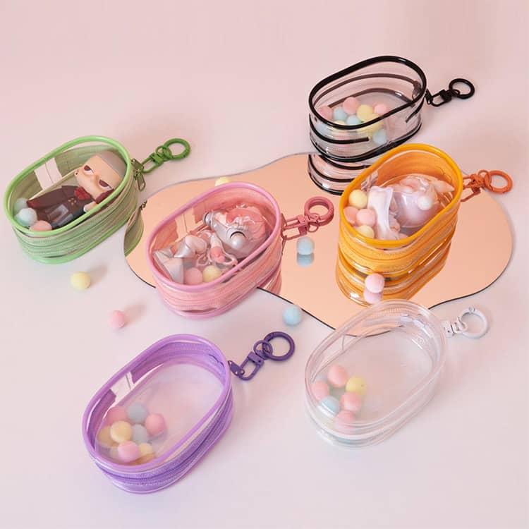 ぬいぐるみポーチ イベント バッグ 10cm 透明 キーホルダー付き 2個