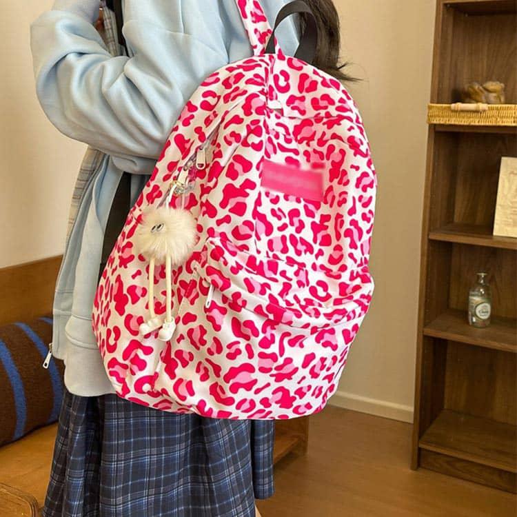 リュック PCバック 男女兼用 ヒョウ柄 旅行 防水 大容量 通学 学院