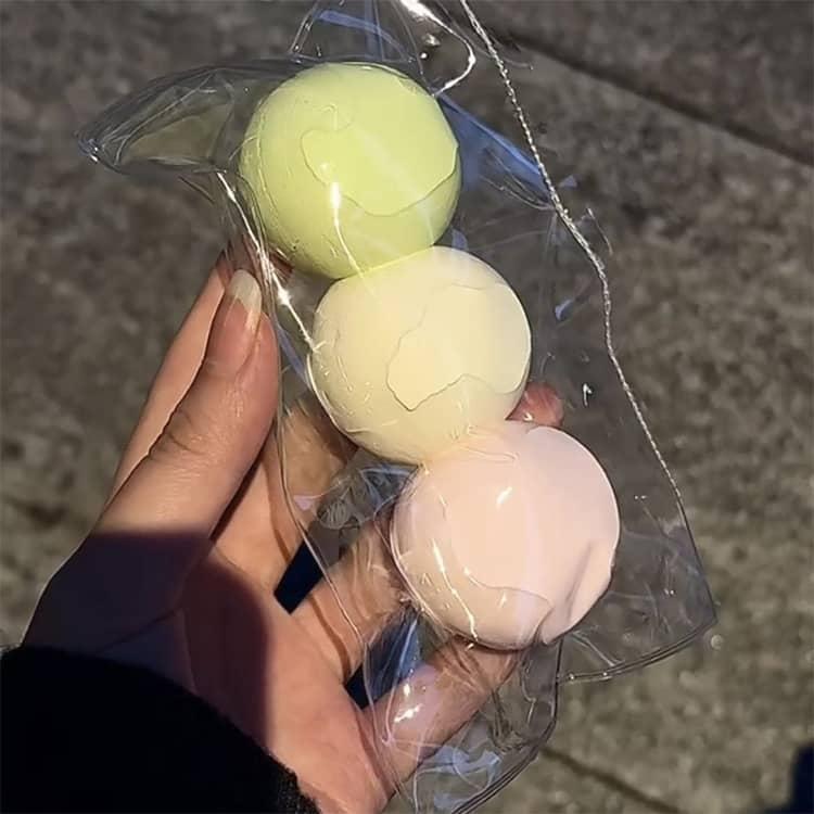 三連だんご 水感癒し系 スクイーズ もちもち スクイーズケーキおもちゃ