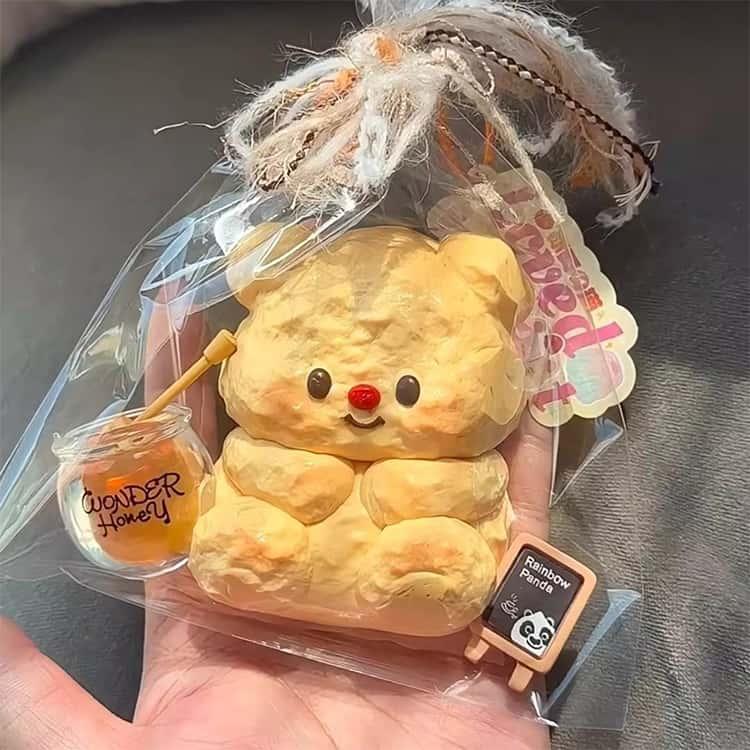 2個セット 可愛いくまちゃんのスクイーズトイ スクイーズ玩具 低反発