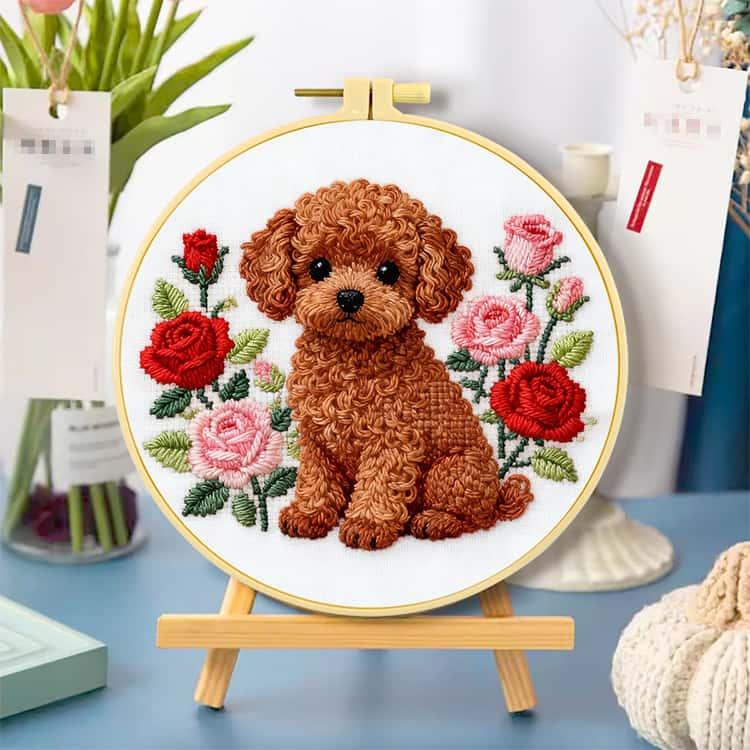 ラブラドール クロスステッチ 枠付き 刺繍キット 2個セット