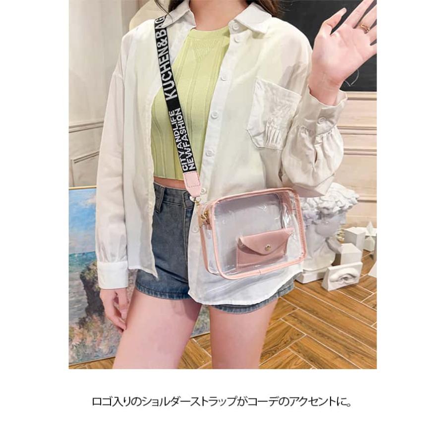 クリアバッグ ショルダー 推し活 透明 レディース おしゃれ ショルダー