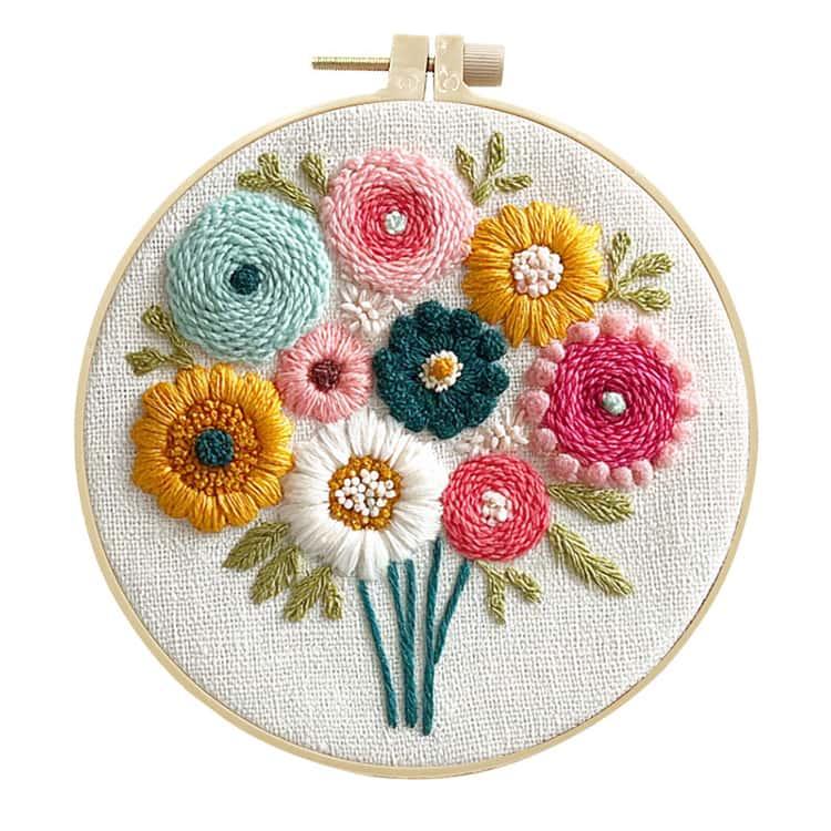 刺繍キット 入門 花シリーズ クロスステッチ 簡単 刺繍枠 DIY 初心者
