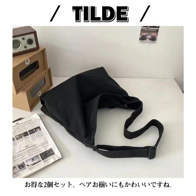 無地 丈夫 キャンバスバッグ キャンバス バッグ ショルダーバッグ ワンショルダーバッグ 帆布 メンズ デイリーユース 2点セット 大容量 ...