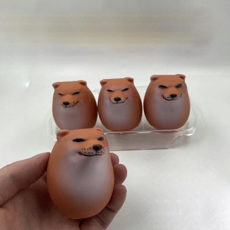 6個セット 柴犬 エッグドッグ いぬ 卵 おもしろ 手作り置物 面白い柴犬